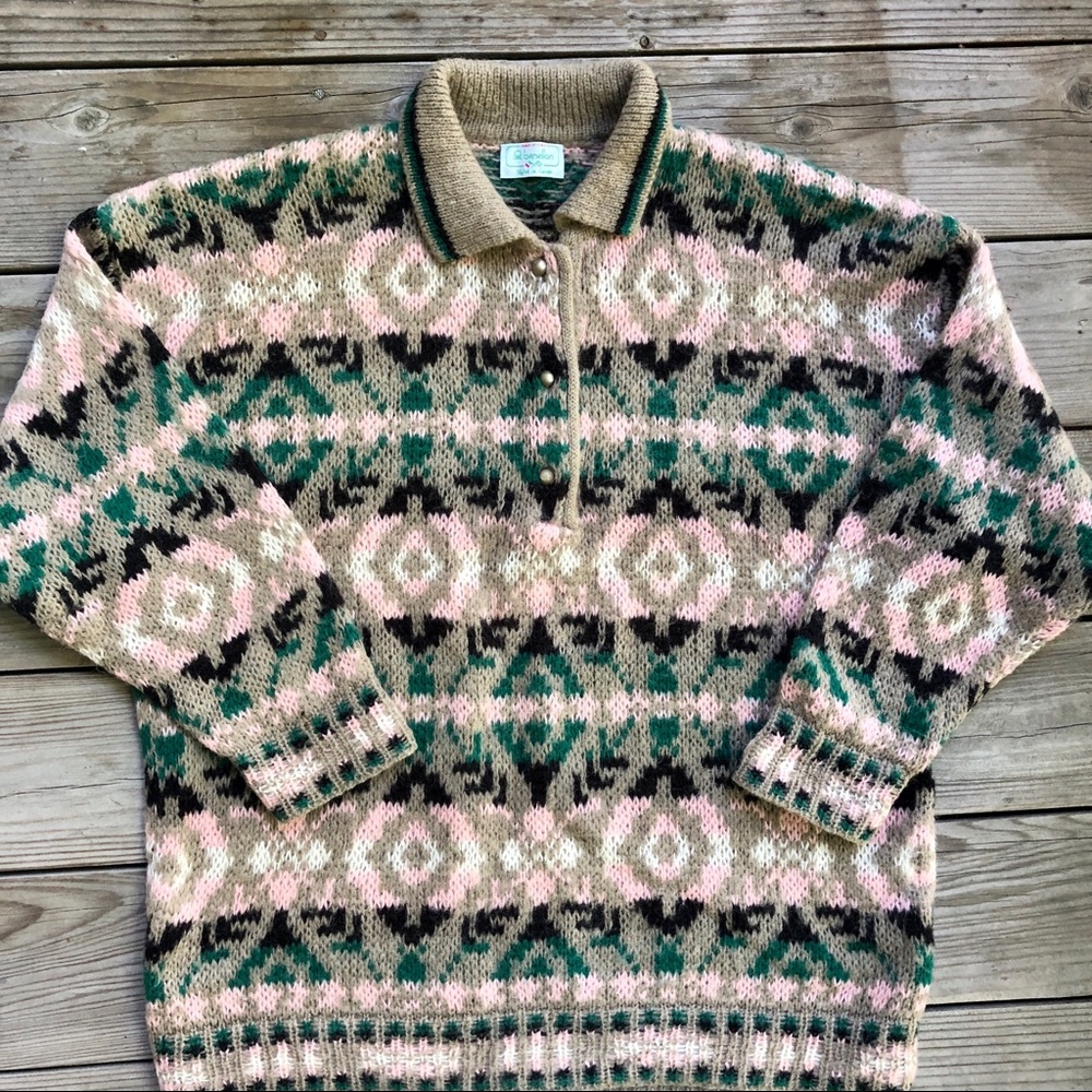Vintage Benellon Wool Blend Italian Sweater